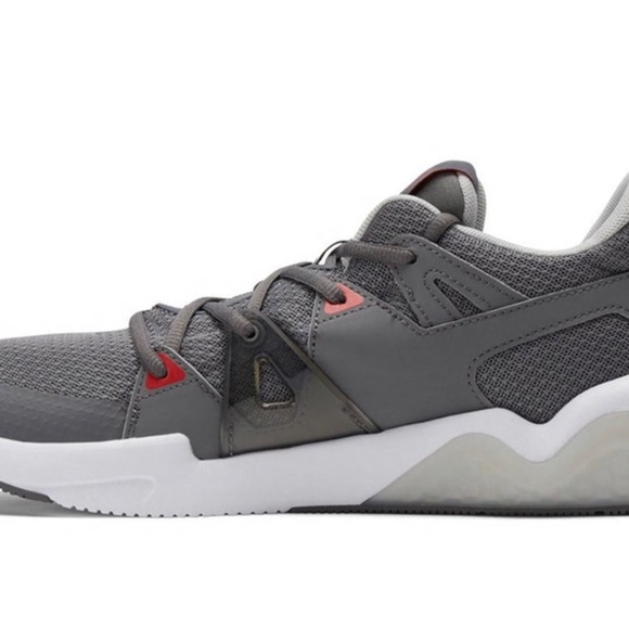 MEN'S PUMA CELL FRACTION SNEAKERS Size 12 Castlerock High Risk Red Shoes Grey - Picture 3 of 7